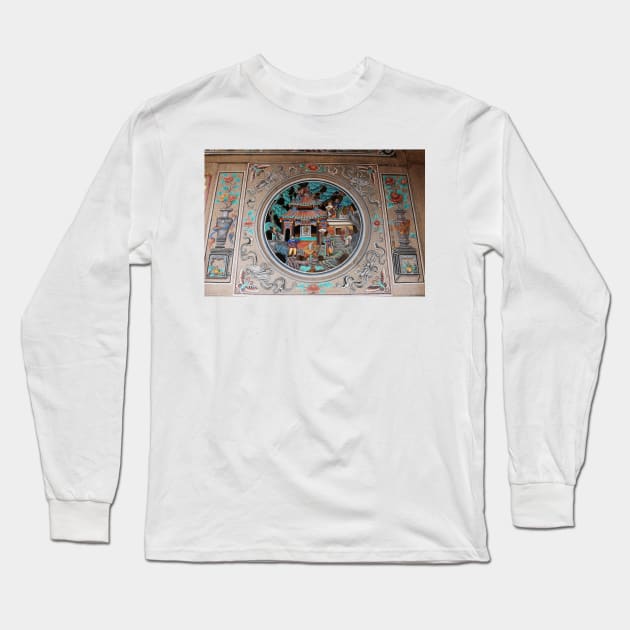 Chinese temple building ornate in Georgetown Long Sleeve T-Shirt by kall3bu